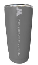 Minnesota Gophers Etched 16 oz Stainless Steel Tumbler (Gray)