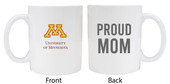 Minnesota Gophers Proud Mom White Ceramic Coffee Mug 2-Pack (White).