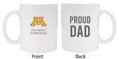Minnesota Gophers Proud Dad White Ceramic Coffee Mug (White).
