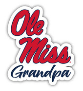 Mississippi Rebels "Ole Miss" 4 Inch Proud Grandpa Die Cut Decal