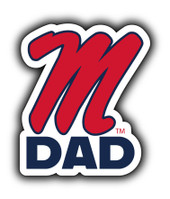 Mississippi Rebels "Ole Miss" 4-Inch Proud Dad Die Cut Decal