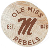 Mississippi Rebels "Ole Miss" Wood Coaster Engraved 4 Pack