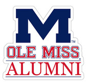 Mississippi Rebels Ole Miss 4-Inch Laser Cut Alumni Vinyl Decal Sticker