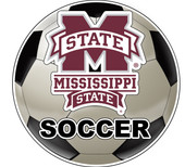 Mississippi State Bulldogs 4-Inch Round Soccer Ball Vinyl Decal Sticker