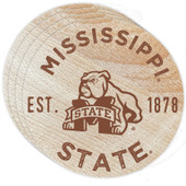 Mississippi State Bulldogs Wood Coaster Engraved 4 Pack