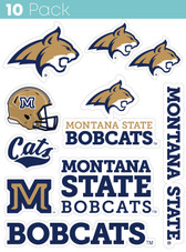 Montana State Bobcats 10 Pack Collegiate Vinyl Decal Sticker