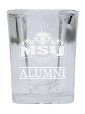 Morehead State University College Alumni 2 Ounce Square Shot Glass laser etched