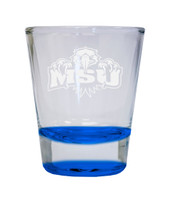 Morehead State University Etched Round Shot Glass 2 oz Blue