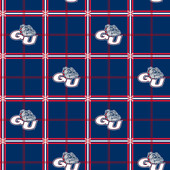 Gonzaga University Bulldogs Flannel Fabric with Plaid Print