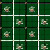 Ohio University Bobcats Flannel Fabric with Plaid Print