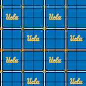 UCLA Bruins Flannel Fabric with Plaid Print