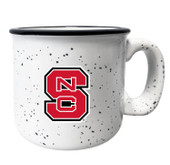 NC State Wolfpack 8 oz Speckled Ceramic Camper Coffee Mug White (White).