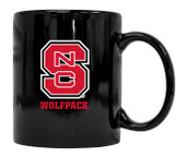 NC State Wolfpack Black Ceramic Coffee Mug 2-Pack (Black).