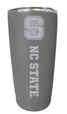 NC State Wolfpack Etched 16 oz Stainless Steel Tumbler (Gray)