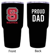 NC State Wolfpack Proud Dad 24 oz Insulated Stainless Steel Tumblers Black.