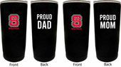 NC State Wolfpack Proud Mom and Dad 16 oz Insulated Stainless Steel Tumblers 2 Pack Black.