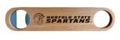 Norfolk State University Laser Etched Wooden Bottle Opener College Logo Design