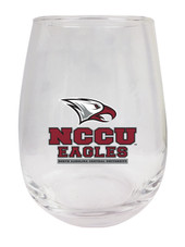 North Carolina Central Eagles 9 oz Stemless Wine Glass