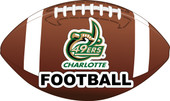 North Carolina Charlotte Forty-Niners 4-Inch Round Football Vinyl Decal