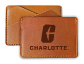 North Carolina Charlotte Forty-Niners College Leather Card Holder Wallet