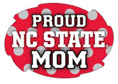 North Carolina State Wolfpack NCAA Collegiate Trendy Polka Dot Proud Mom 5" x 6" Swirl Decal Sticker