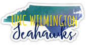 North Carolina Wilmington Seahawks Watercolor State Die Cut Decal 2-Inch