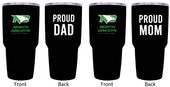 North Dakota Fighting Hawks Proud Mom and Dad 24 oz Insulated Stainless Steel Tumblers 2 Pack Black.