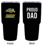 North Dakota State Bison Proud Dad 24 oz Insulated Stainless Steel Tumblers Black.