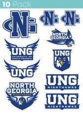 North Georgia Nighthawks 10 Pack Collegiate Vinyl Decal Sticker