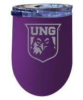 North Georgia Nighthawks 12 oz Etched Insulated Wine Stainless Steel Tumbler Purple