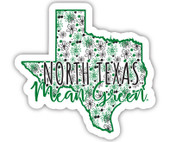 North Texas Floral State Die Cut Decal 2-Inch