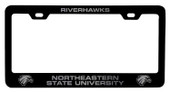 Northeastern State University Riverhawks Laser Engraved Metal License Plate Frame Choose Your Color