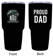 Northeastern State University Riverhawks Proud Dad 24 oz Insulated Stainless Steel Tumblers Black.