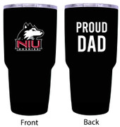 Northern Illinois Huskies Proud Dad 24 oz Insulated Stainless Steel Tumblers Black.