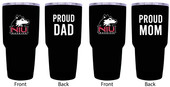 Northern Illinois Huskies Proud Mom and Dad 24 oz Insulated Stainless Steel Tumblers 2 Pack Black.