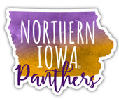 Northern Iowa Panthers Watercolor State Die Cut Decal 4-Inch