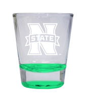 Northwestern Oklahoma State University Etched Round Shot Glass 2 oz Green