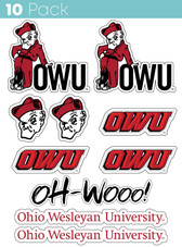 Ohio Wesleyan University 10 Pack Collegiate Vinyl Decal Sticker