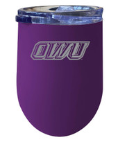 Ohio Wesleyan University 12 oz Etched Insulated Wine Stainless Steel Tumbler Purple