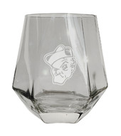 Ohio Wesleyan University Etched Diamond Cut Stemless 10 ounce Wine Glass Clear