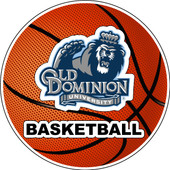 Old Dominion Monarchs 4-Inch Round Basketball Vinyl Decal Sticker