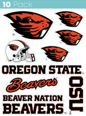 Oregon State Beavers 10 Pack Collegiate Vinyl Decal Sticker