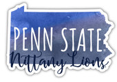 Penn State Nittany Lions Watercolor State Die Cut Decal 2-Inch