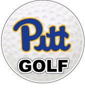Pittsburgh Panthers 4-Inch Round Golf Ball Vinyl Decal Sticker