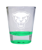 Pittsburgh Panthers Etched Round Shot Glass 2 oz Green