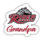 Rider University Broncos 4 Inch Proud Grandpa Die Cut Decal