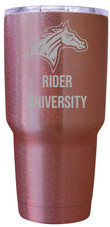 Rider University Broncs 24 oz Insulated Tumbler Etched - Rose Gold
