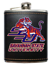 Savannah State University Black Stainless Steel 7 oz Flask
