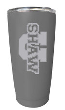 Shaw University Bears Etched 16 oz Stainless Steel Tumbler (Gray)