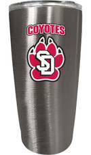 South Dakota Coyotes 16 oz Insulated Stainless Steel Tumbler colorless